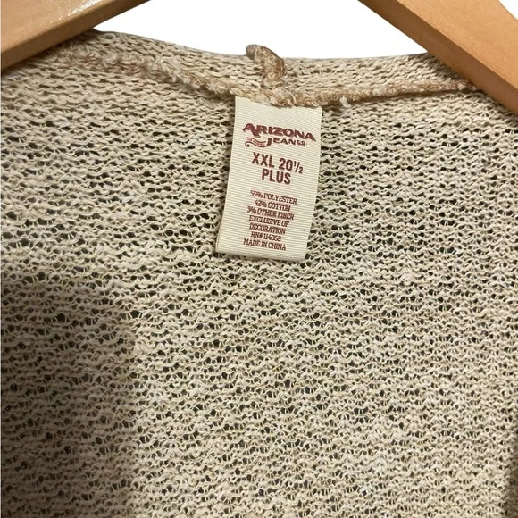 Arizona Jean Company Cream Fringe Cardigan - Picture 3 of 3